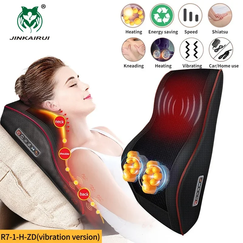 Portable Massage Pillow for Neck Back Shoulder Relief