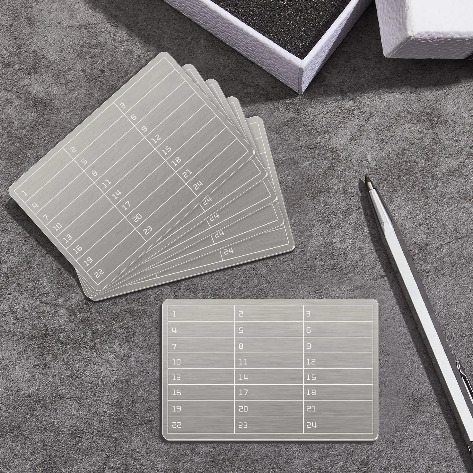 Premium Aluminum Alloy Cryptocurrency Codebook with Metal Marker Pen for Secure Password Storage