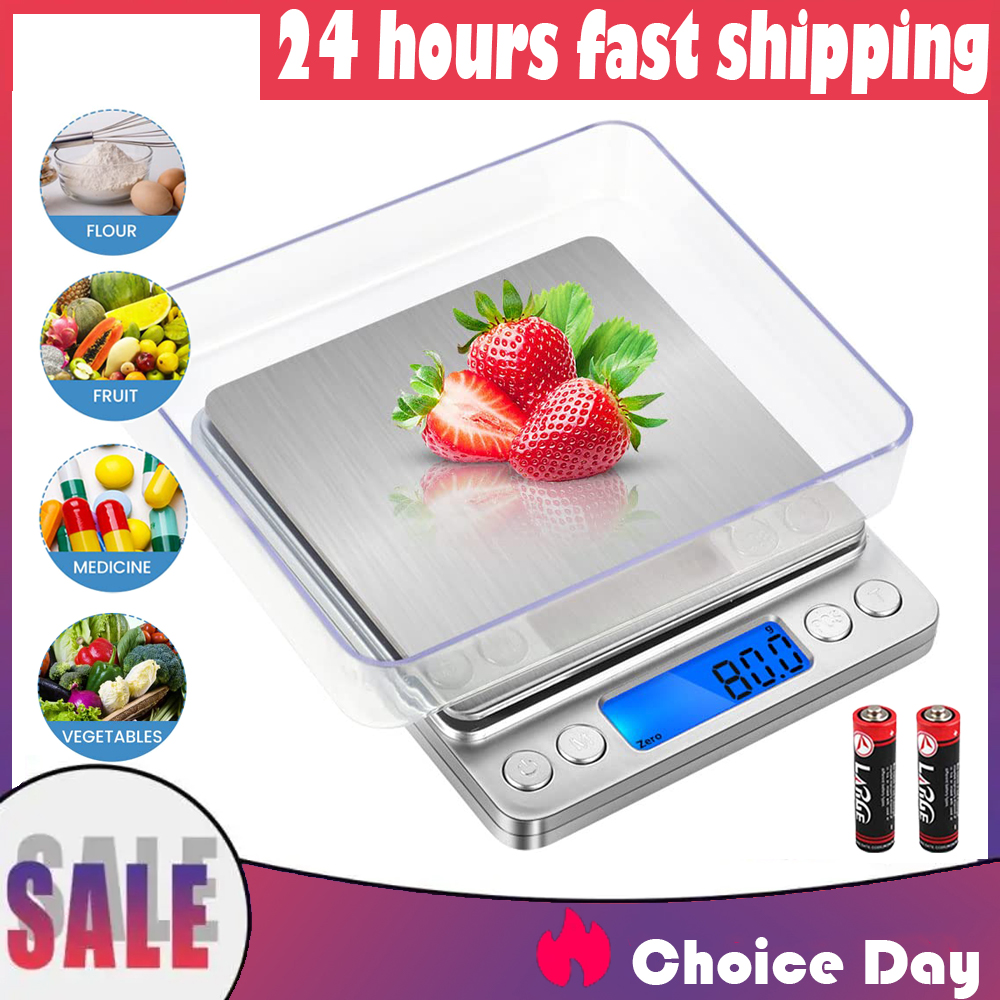 0.01/500g Kitchen Digital Scale Mini Pocket Scale Cooking Food Scale Precision Jewelry Scale LCD Display / Tare Function