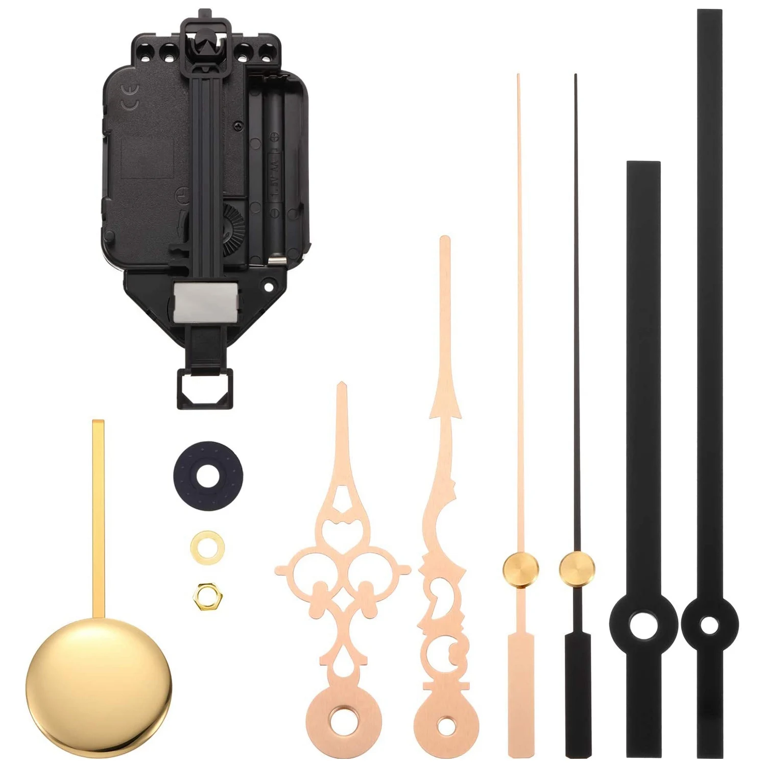 

Quartz Pendulum Clock Movement DIY Movement Kit with 2 Pairs Hands Pendulum,DIY Mechanism Pendulum Movements Replace