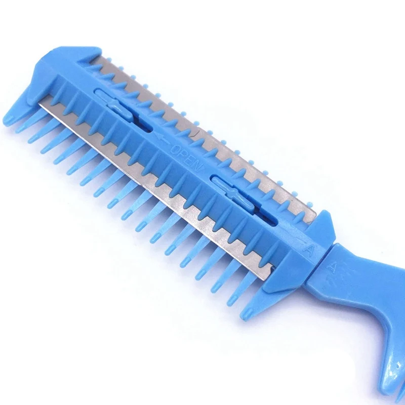 Pet Grooming Comb Hair Trimmer with 2 Blades for Dog Cat Cleaning Grooming Supplies
