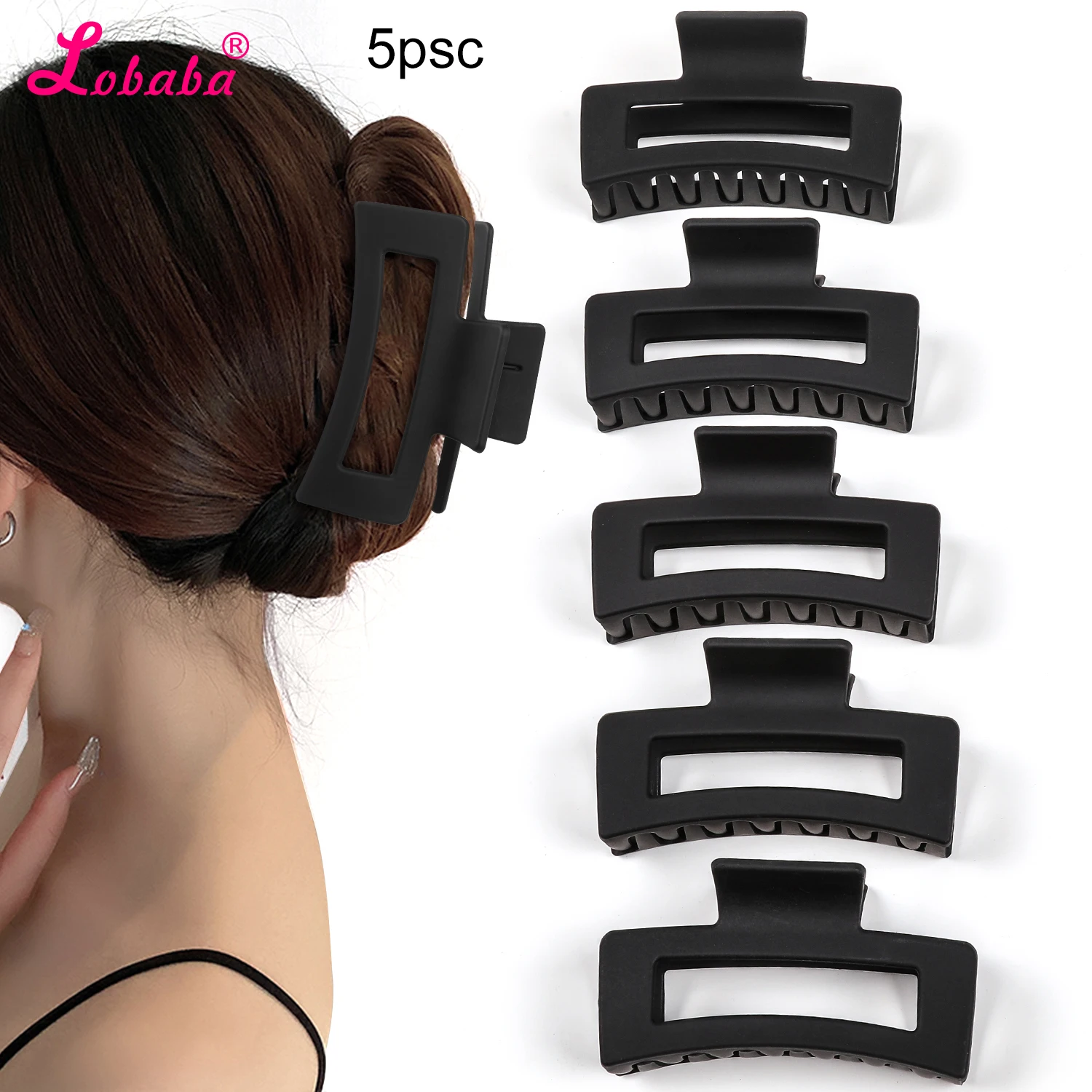 8 Pieces Medium Hair Claw Clips, Square Non-slip Hair Clip For Women And Girls, Color Matte Non-Slip Rectangle Hair Clips For Medium/Long Hair And Fine/Thick Hair, Hair Accessory For Women - View #8