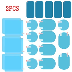 2PCS Car Stickers Rearview Mirror Side Window Rainproof Film Anti Fog Waterproof Sticker Car Exterior Accessories
