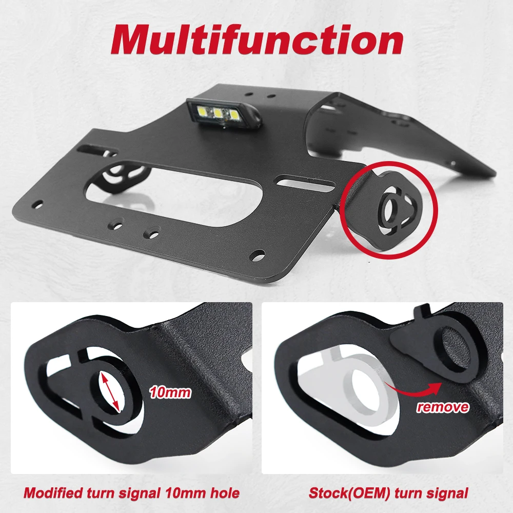 Rear Tail Tidy Fender Eliminator Kit License Plate Holder Bracket for YAMAHA TENERE 700 XTZ690/ Rally/ World Raid/World Rally T7 motorcycle license plate holder,license plate holder