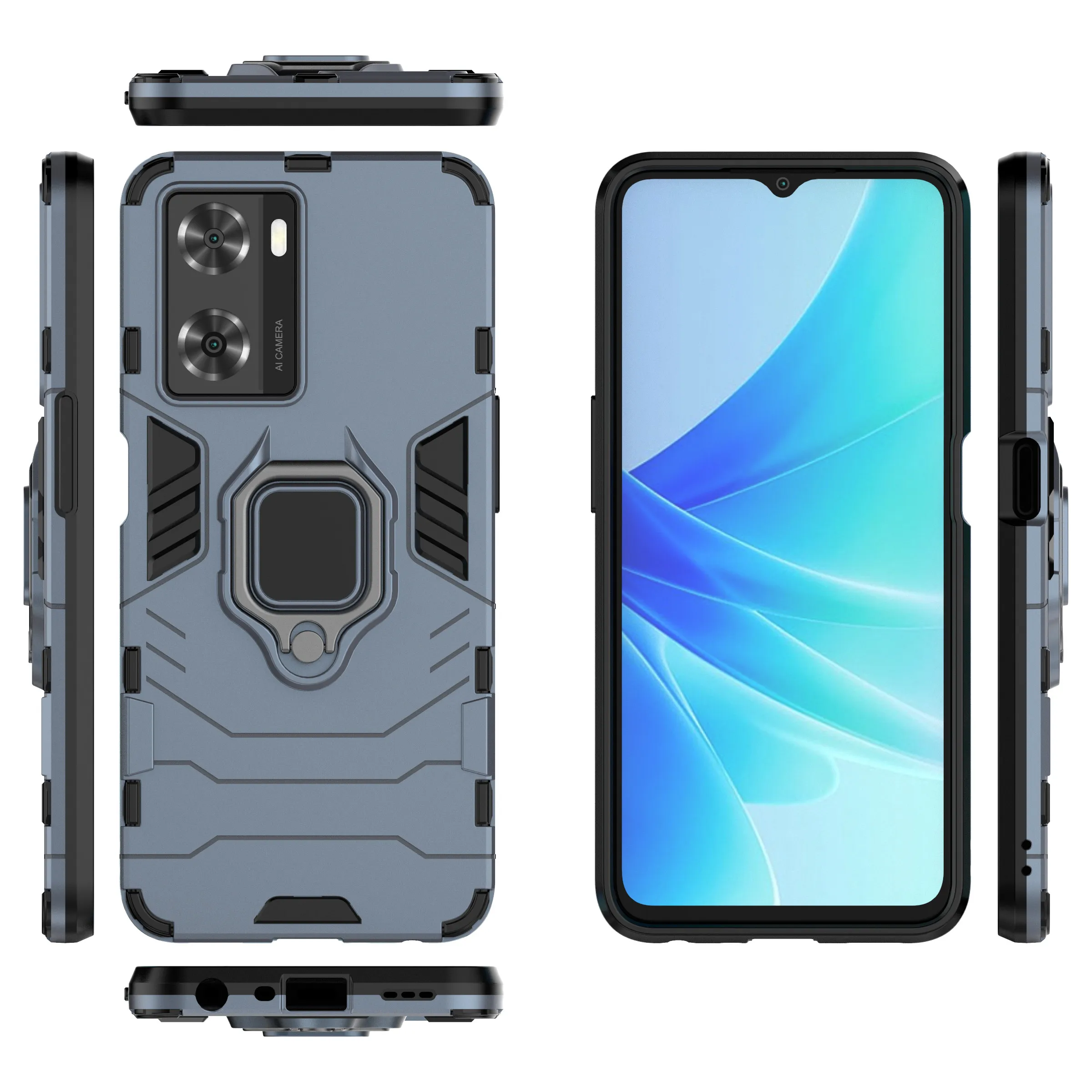Schutz für OPPO A57 5G Silikonhülle Stoßfeste, kratzfeste Halbumwickelte Hülle für OPPO A57 5G Smartphonehülle_voghion.com