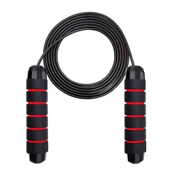 Enhanced Performance Skipping Rope with Ball Bearings for Aerobic and Endurance Training (Red)