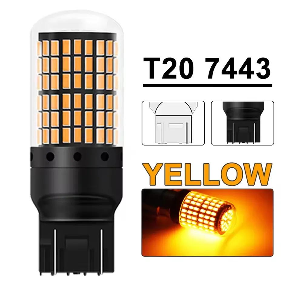 2PCS 1156 BA15S LED CANBUS 3014 144 SMD 1157 BAY15D P21/5W 7440 T20 7443 Turn Signal Light Reversing Lights Brake Lamp 12V White