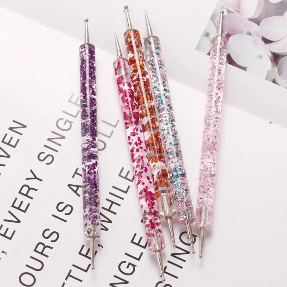 5Pcs/Set Nail Art Pen Colorful UV Gel Painting Nail Art Dotting Pen Lightweight Nail Acrylic Pen for Beauty 6