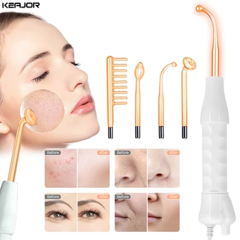 High Frequency Electrotherapy Neon Facial Skin Massage Wand for Acne Skin Rejuvenation Tightening Face Wrinkle Reducing Machine