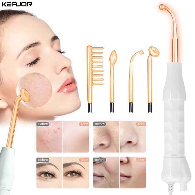 High Frequency Electrotherapy Neon Facial Skin Massage Wand for Acne Skin Rejuvenation Tightening Face Wrinkle Reducing Machine