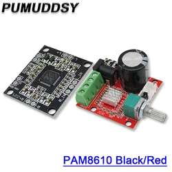 Digital Dual Channel Stereo Mini Class D Power Amplifier Board, 2x 15W (PAM8610 Red)