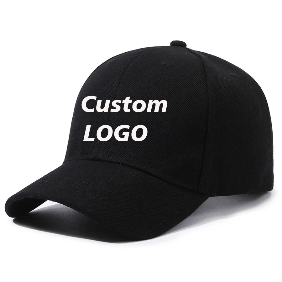 Custom Design Logo Personalized Pattern Printed Baseball Cap Women Man Casual Solid Color Hip Hop  Snapback Dad Adult Hat 4