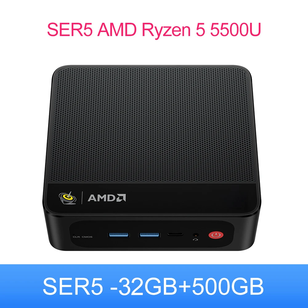 Beelink SER5 5500U Mini PC DDR4 16GB RAM 500GB SER5 PRO Desktop
