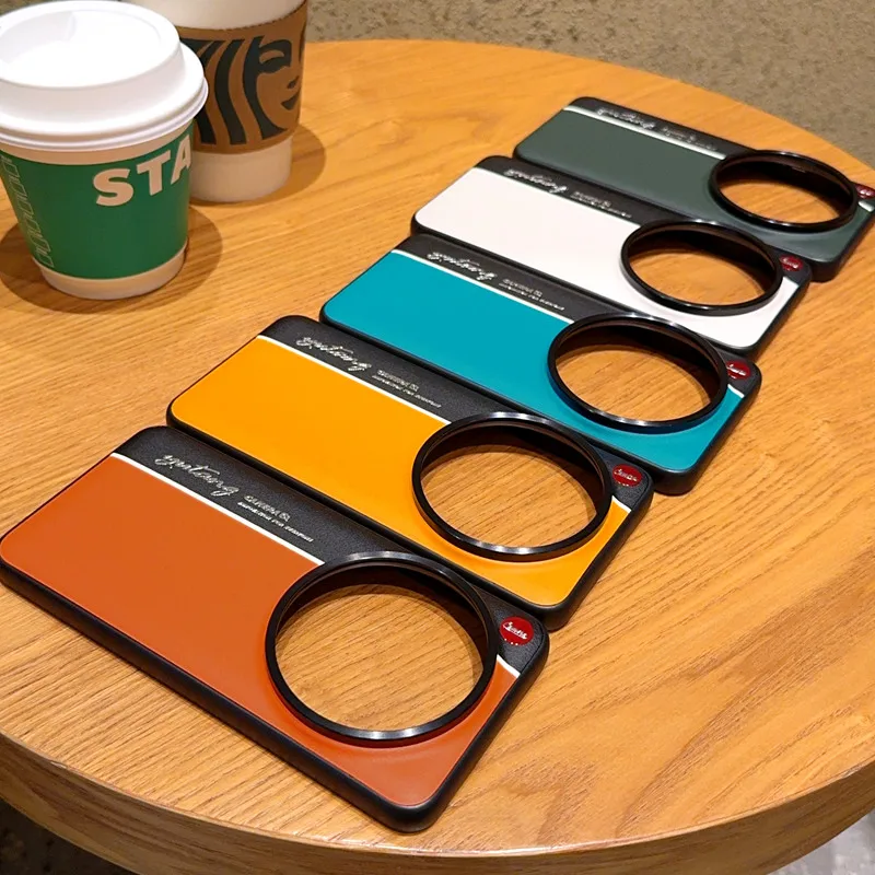 Luxury Leather Texture Fluorescence Color Block Shockproof Bumper Case - Hard Back Cover