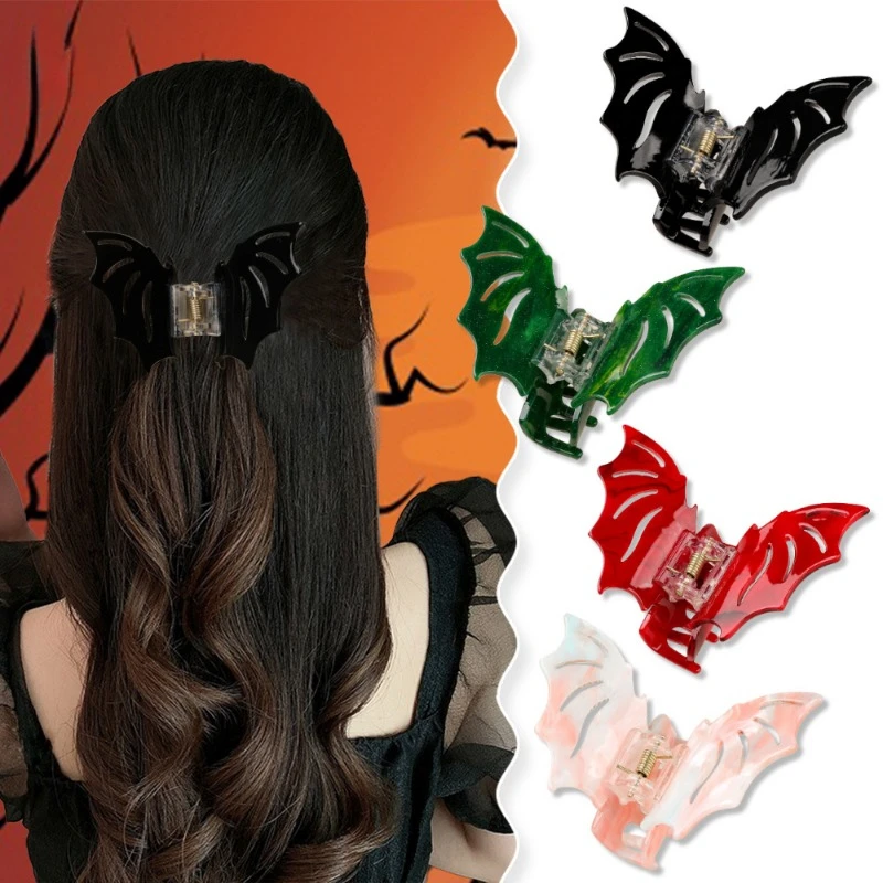 

Bat Hairpin Halloween Funny Clip Female Back of Head Hairpin Shark Clip Holiday Dress Hair Grab Hair Accessories for Women