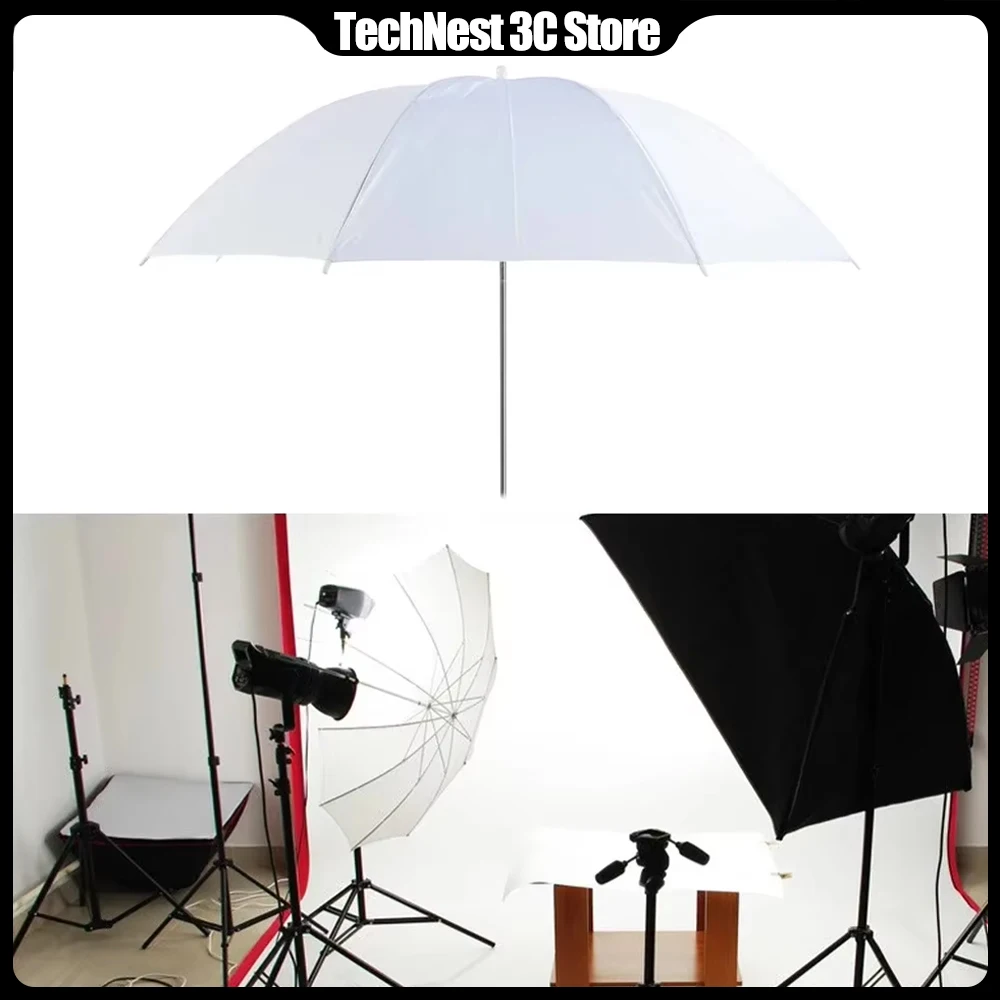 50cm / 20인치 전문 사진 촬영용 우산, 스튜디오 조명 장비용 흰색 소프트 반사판 및 디퓨저, 디퓨저 액세서리