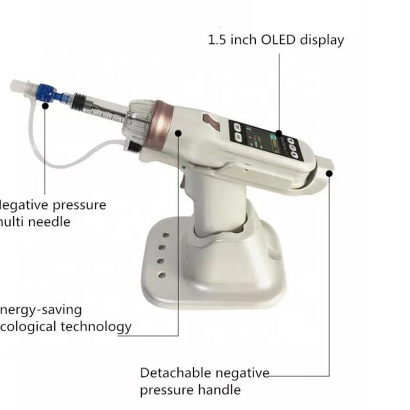 EZ Meso Gun Derma Microneedle Pen Korea Negative Pressure Hydrating Skin Tighten 5pin 9pin Needle