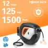 Giraffe Tools Retractable Power Cord Reel, 50ft 12AWG/3C SJT Heavy Duty Extension Cord Storage Reel Wall/Ceiling Mount 4
