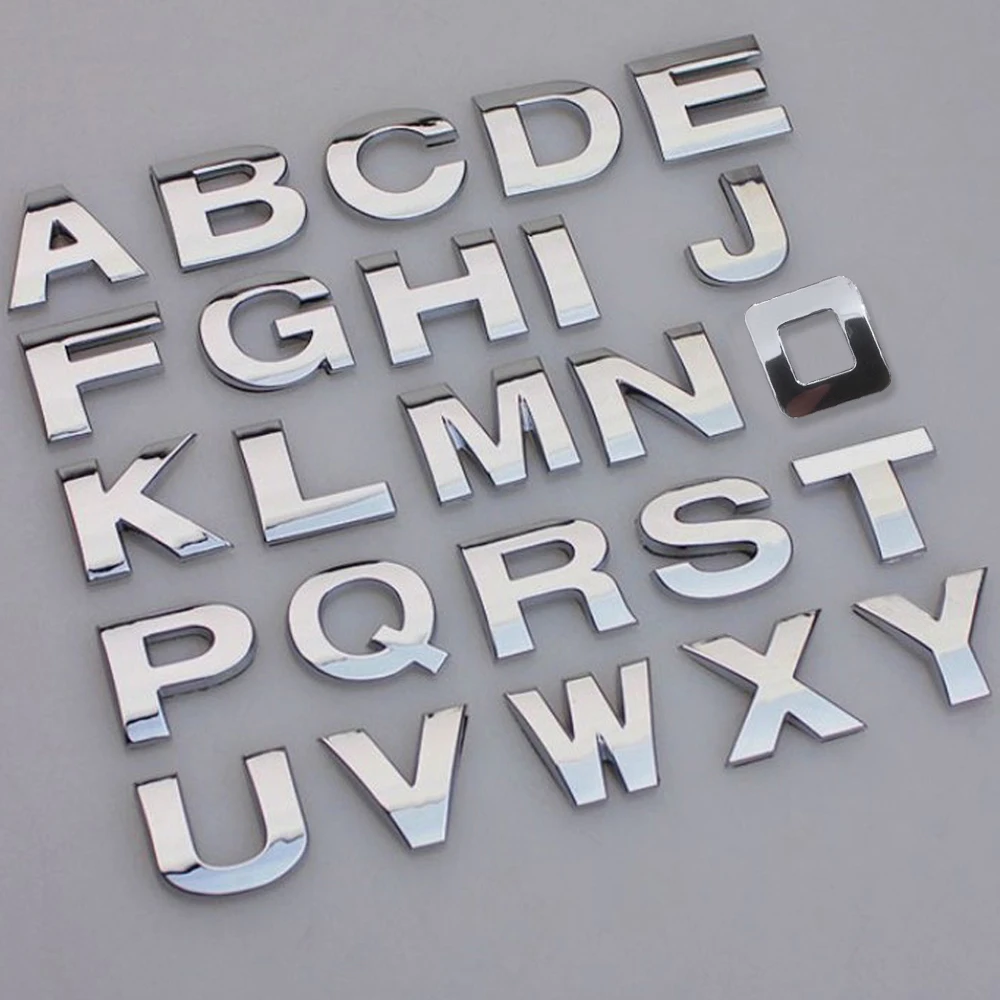 40pcs Car Alphabet letter Number Emblem Badge Decal Stickers Car  Accessories DIY
