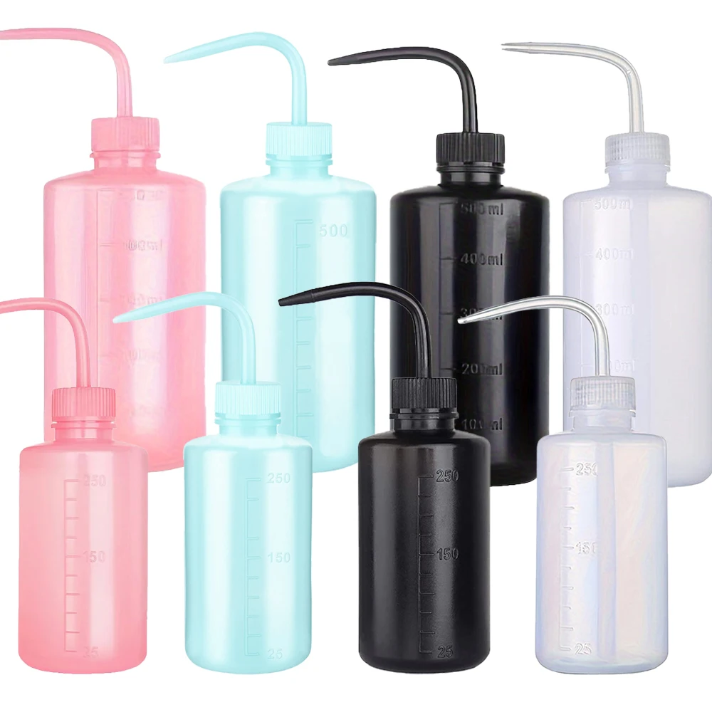 250/500ml Tattoo Wash Bottle 1/2pcs Plastic Safety Rinse Bottle ...
