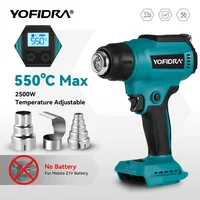 Yofidra 550℃ Hot Air Gun 2 Gears Adjustable LED Display Cordless Rechargeable Industrial Home Tools For Makita 18V Battery 1