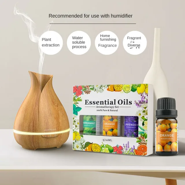 6 Üvegcsomag -Aromaterápia Illóolaj -Készlet Levendula Rózsa Növényi Masszázs Aromaterápia 10 Ml - Image 4