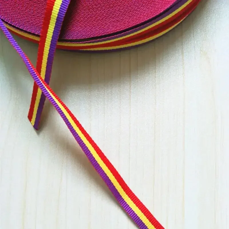 Grosgrain Ribbon Polyester Stripe Decorative 3/8" 10yard For Bracelet Hair Butterfly Flag Republic