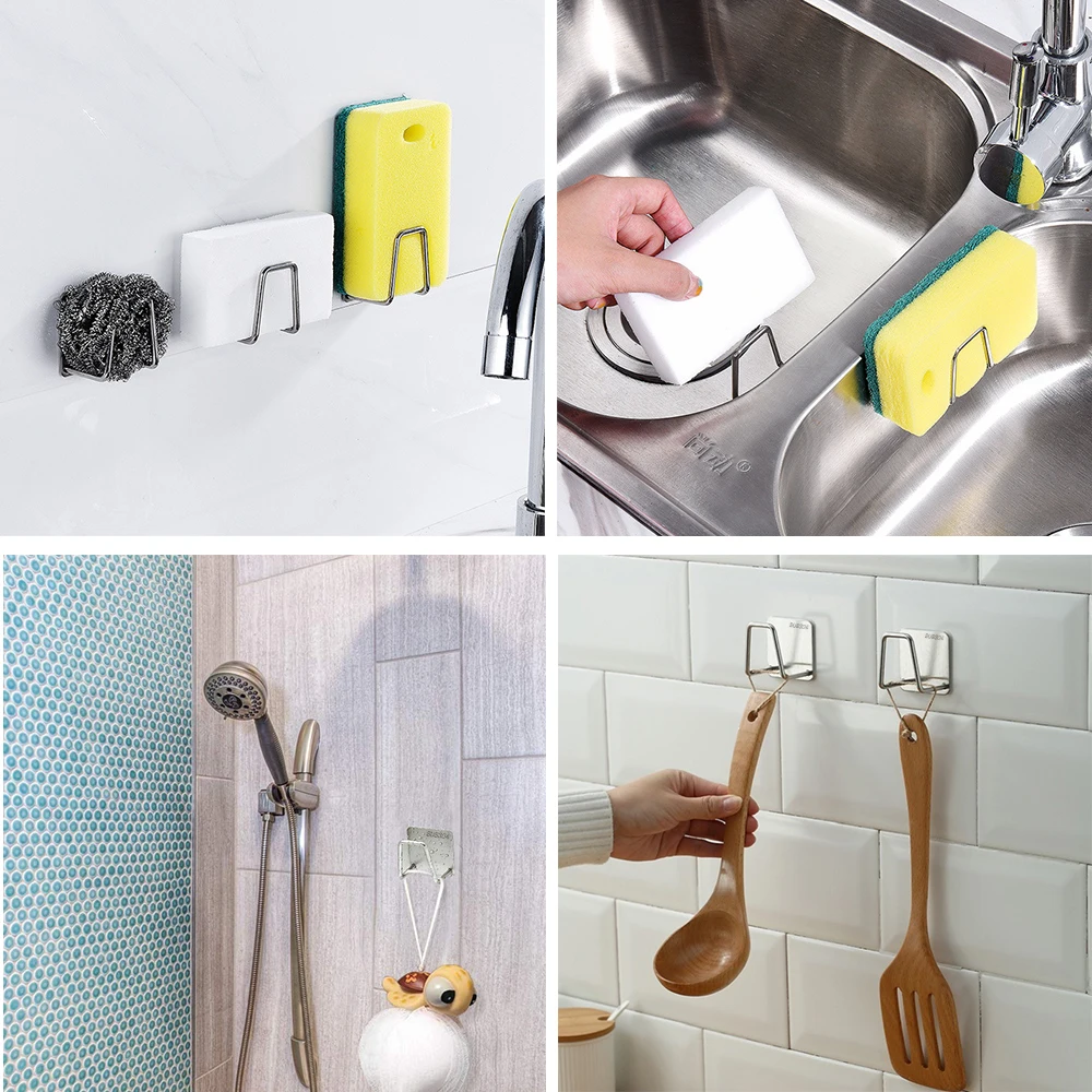 Kitchen Sink Faucet Sponge Drain Rack, Toilet Storage Shelf, Stainless  Steel Sink Organizer Rack, Detachable Faucet Hanging Drain Rack, With  Multiple Compartments For Sponges, Brushes, Towels, Cleaning Supplies, Used  In Bathroom And