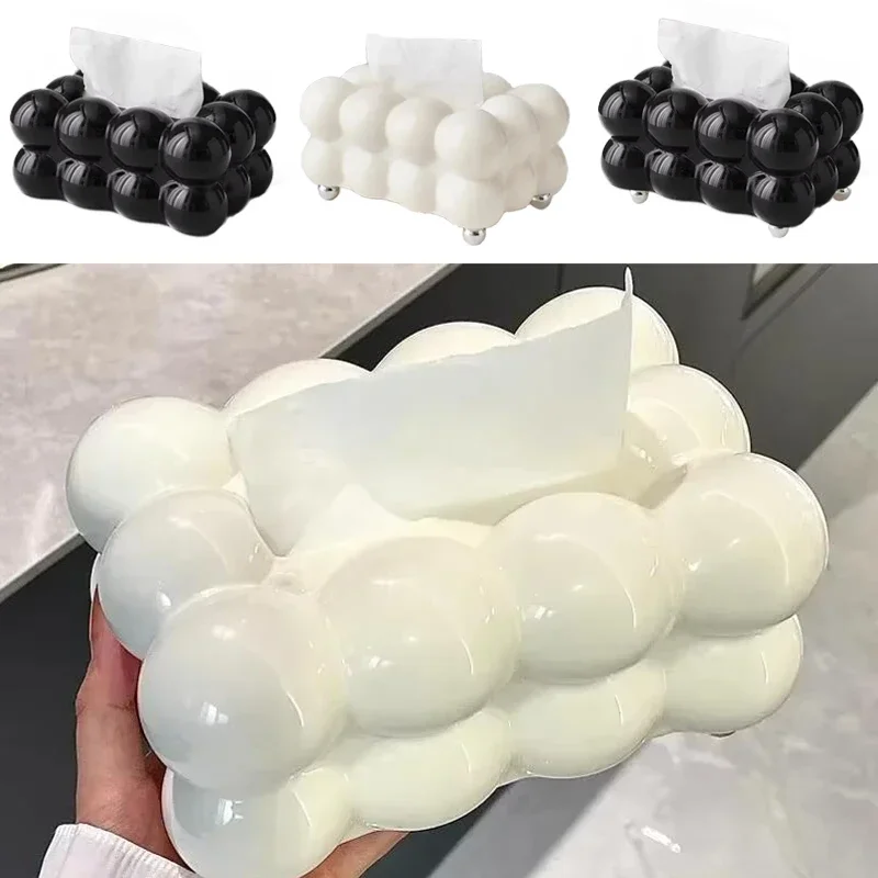 Cloud Design Tissue Boxes Storage Napkin Holder Paper Case Organizer Ornament Desktop Tissue Holder Kitchen Box tissue holder napkin dispenser