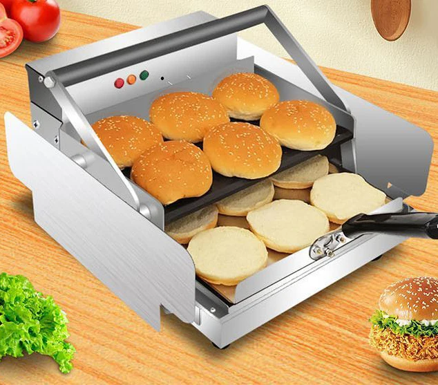 Burger Bread Maker Sandwich Electric 110V 220V Bread Hamburger Sandwich Toaster Commercial hamburger machine 5