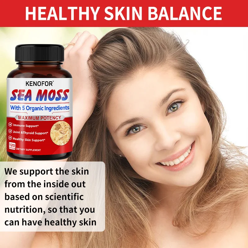 Organic Sea Moss, Fucus Extract-Supports Skin, Joint and Digestive Health, Weight Management, Aids in Weight Loss
