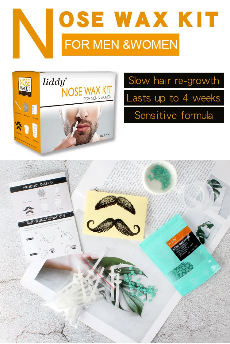 

Набор восковых бобов для носа для мужчин и женщин, набор воска для удаления волос в носу, безболезненная и Легкая очистка ноздрей, набор воска для очистки без бумаги