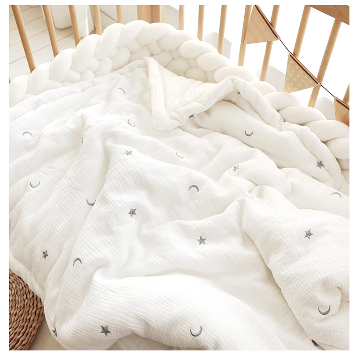 Baby Quilt Spring Autumn Pure Cotton Newborn Children's Baby Gauze Cover Kindergarten Four Seasons Universal DF04
