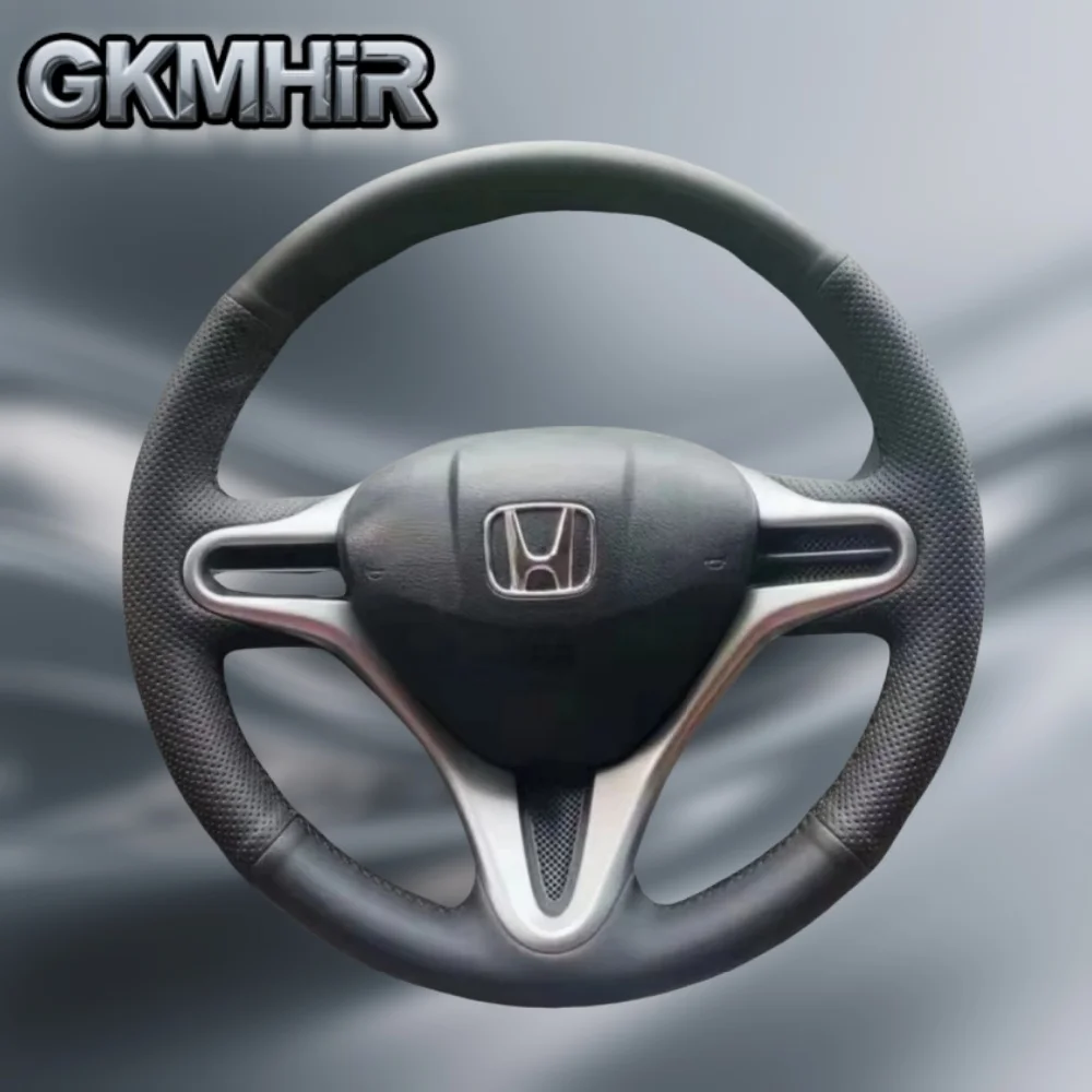 Anpassung Auto Lenkrad Abdeckung Zubehör Hand Nähen Nicht-Slip Mikrofaser Leder Für Honda Civic Old Civic 2006-2011