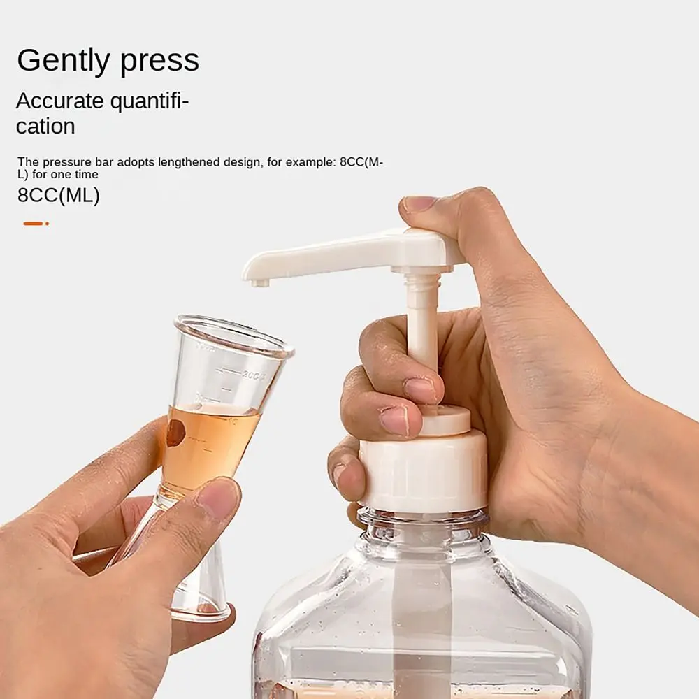 Syrup Dispenser 1600ml 5/8/10CC Multi-Function Squeeze Hand Pressure Fructose Quantitative Liquid Pump Honey