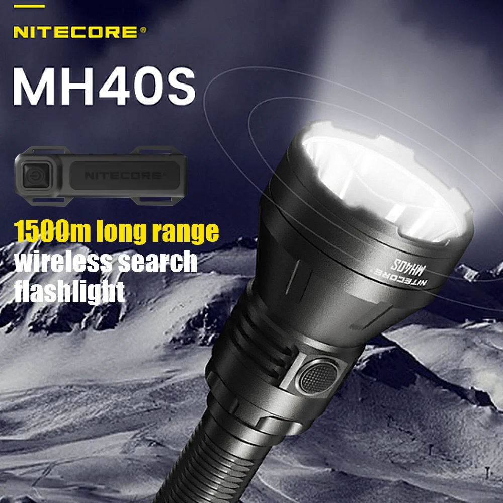 NITECORE MH40S LED Flashlight By 2 21700 Battery 1500Lumens Wireless Direct Charge Torch Outdoor Camping Tactical
