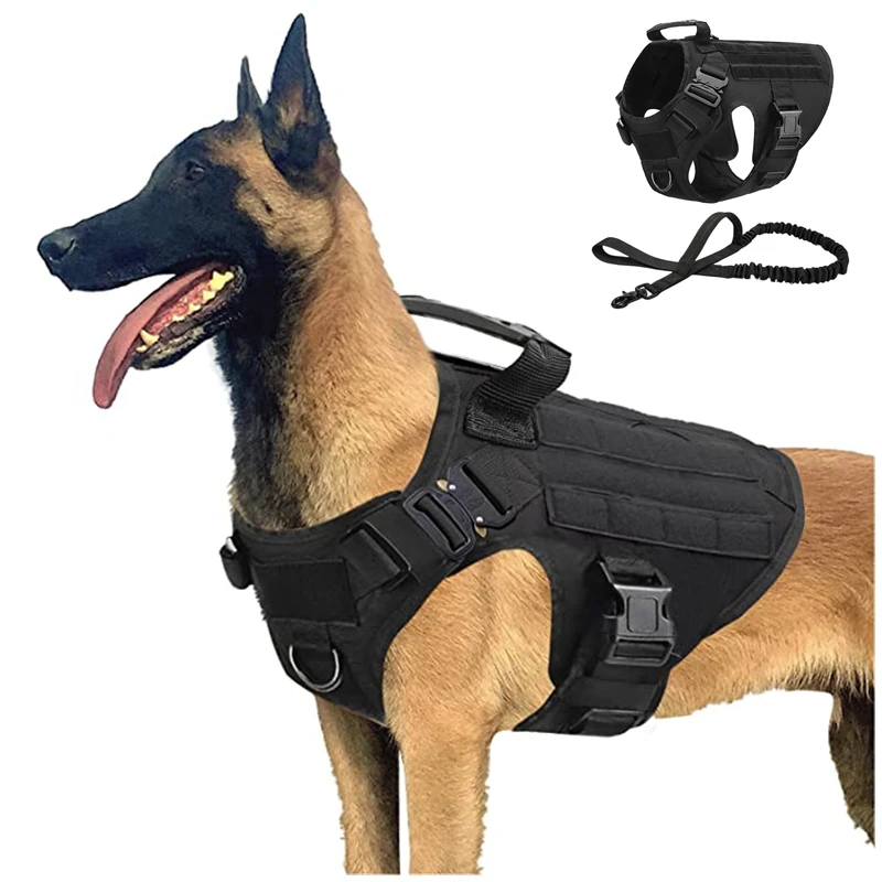 Chaleco táctico K9 para mascotas, conjunto de arnés y correa de entrenamiento táctico para perros de todas las de pastor alemán Retriever| | - AliExpress