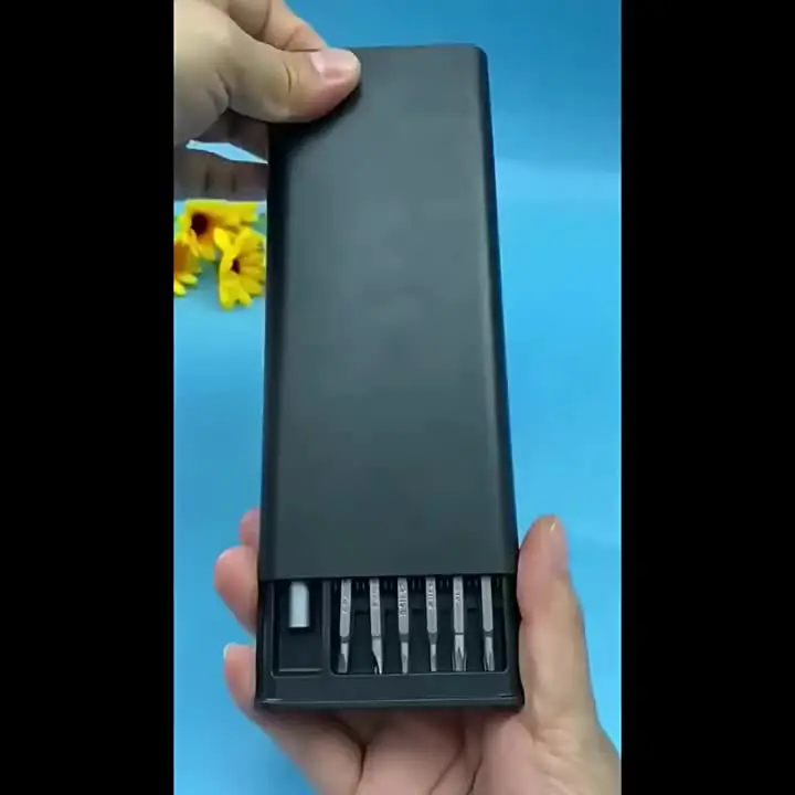 24-teiliges Schraubendreher-Bit-Set – Mit Magnethalter, Kreuz, Schlitz, Torx, Sechskant