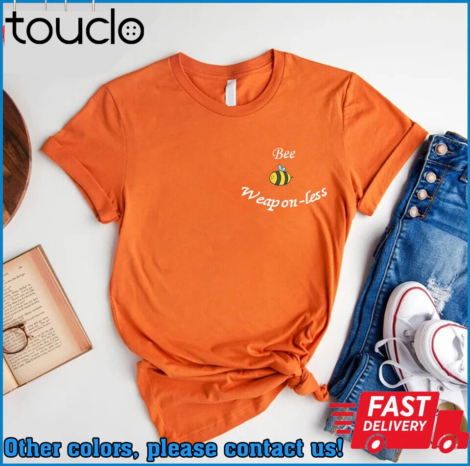 

Texas Strong Anti Gun Wear Orange Bee Weapon-Less No Violence T-Shirt Oversized T Shirts For Women Custom Gift Tshirt Retro