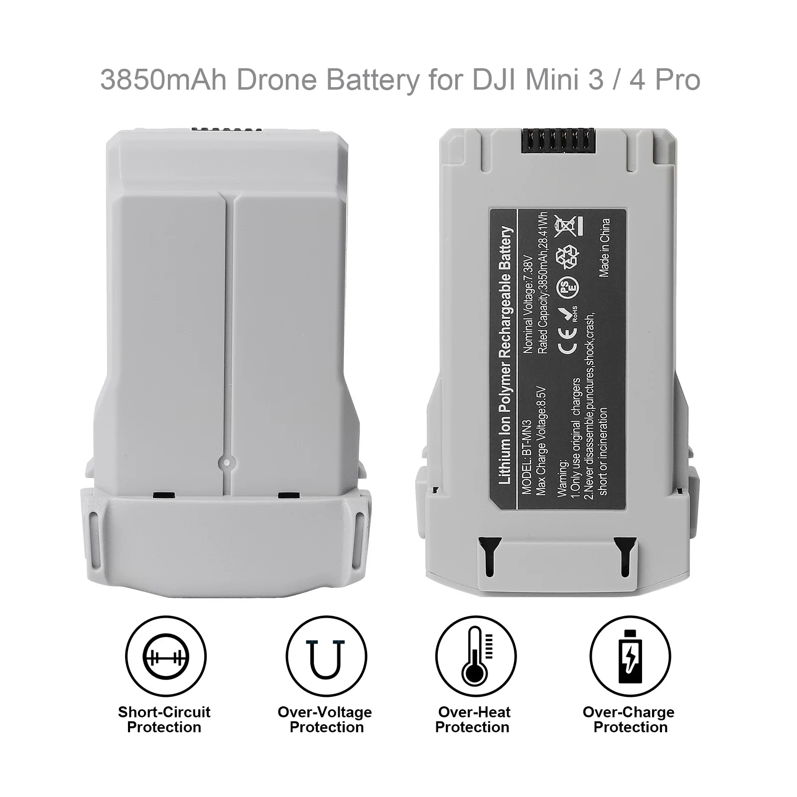 Drone Battery Plus Per Dji Mini 3 Pro / Dji Mini 4 Pro / Dji Mini 3 3850Mah-7.38V Droni Acessolos Sostituzione Batterie Di Volo