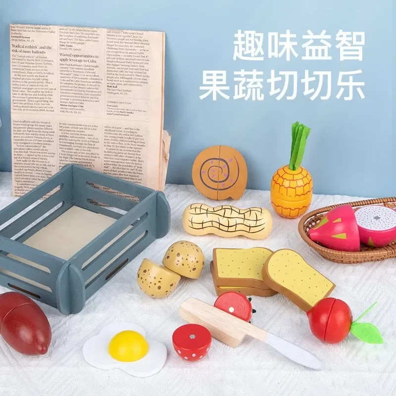 Educational Toys Kitchen Toys Pretend Kitchen Toys Pretend Food Toys Wooden Simulation Kitchen Toy Montessori Pretend Play House Series