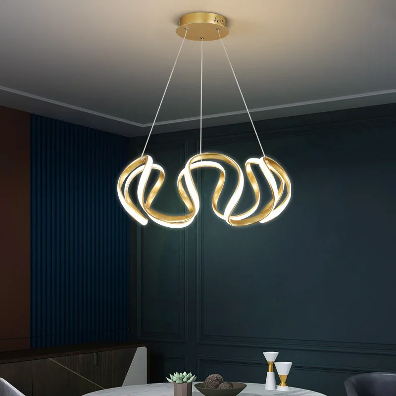 

Modern led chandelier profiled gold/black kitchen living room dining room kitchen bedroom home decoration lighting fixtures
