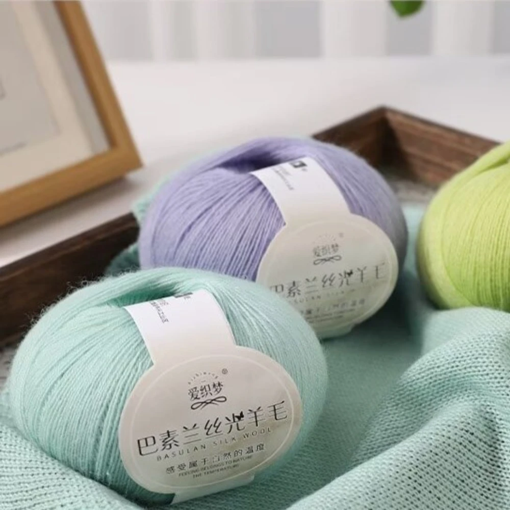 50g 100% 울 실 28S/3 발란수 고급 순모 손뜨개 스웨터 가디건 고급 실 볼