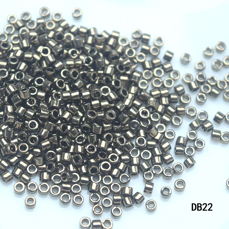 Metallic Series 2mm Rice Beads DIY Beaded Hairpin French Embroidery Loose Beads 20g rice beads metallic beads metal beads
