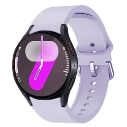 Versatile 20mm Silicone Smartwatch Strap - Elegant and Durable Replacement Band - Galaxy Watch 4 - 5 - 6 - 7 (Offcial purple)