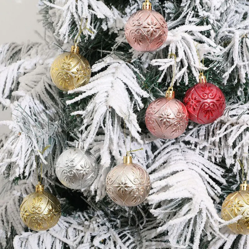 Description Picture 5 of item6PCS Christmas Ball Christmas Tree Decorations 6cm Xmas Tree Ornaments Hanging Pendants 2025 New Year Gift Navidad Xmas Ball