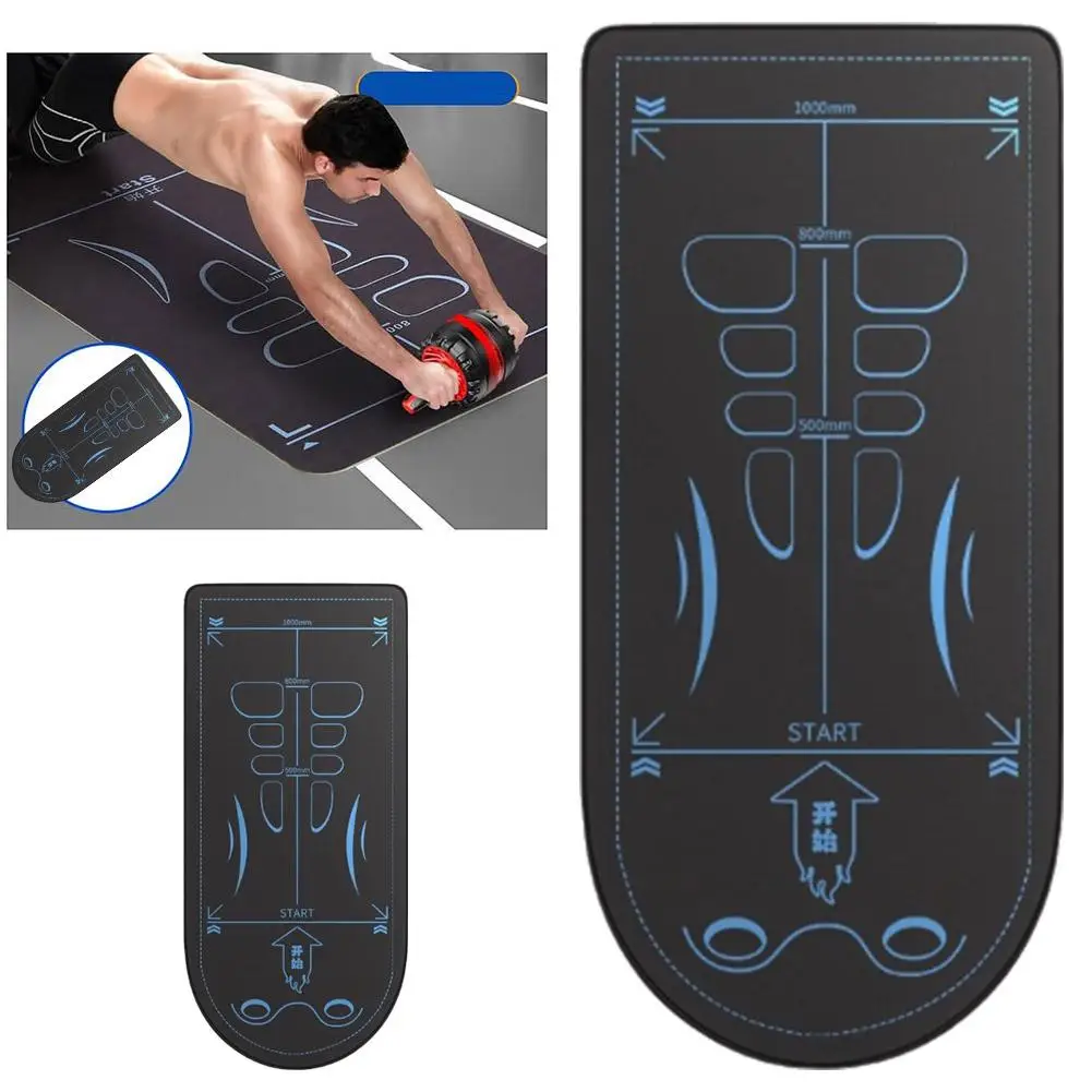 Ab Roller Wheel Exercise Mat Non-Slip Thick Abdominal Pad Unisex 7mm Knee Floor Insulation Knee Sound L9L1