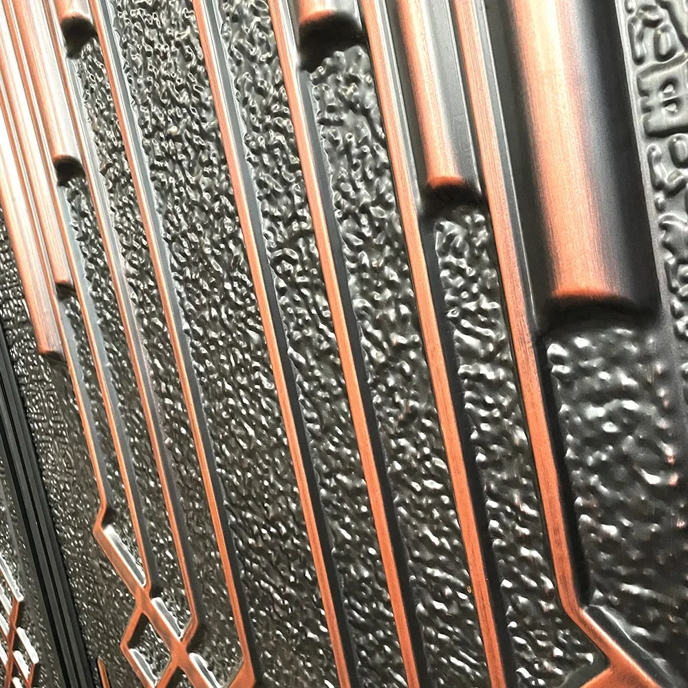 Front Door Residential Exterior Security Single Explosion Fireproof Cast Aluminum Steel Door 3