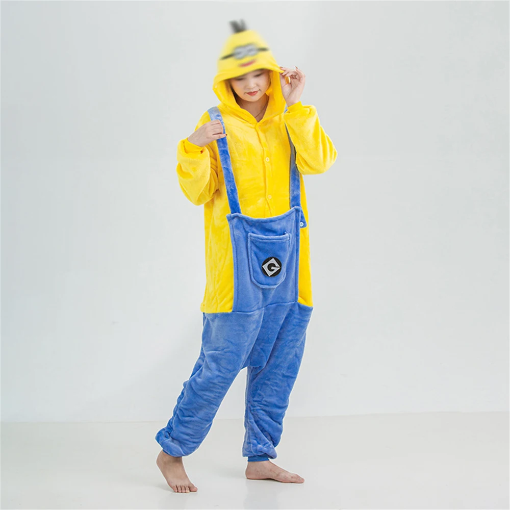 Cute Flannel Kigurumi for Adult Kids Anime Cartoon Onesie Pajamas Jumpsuits Hooded One-piece Sleepwear Christmas Cosplay Costume kigurumi pajamas onesies flannel pajamas onesies cosplay pajamas onesies