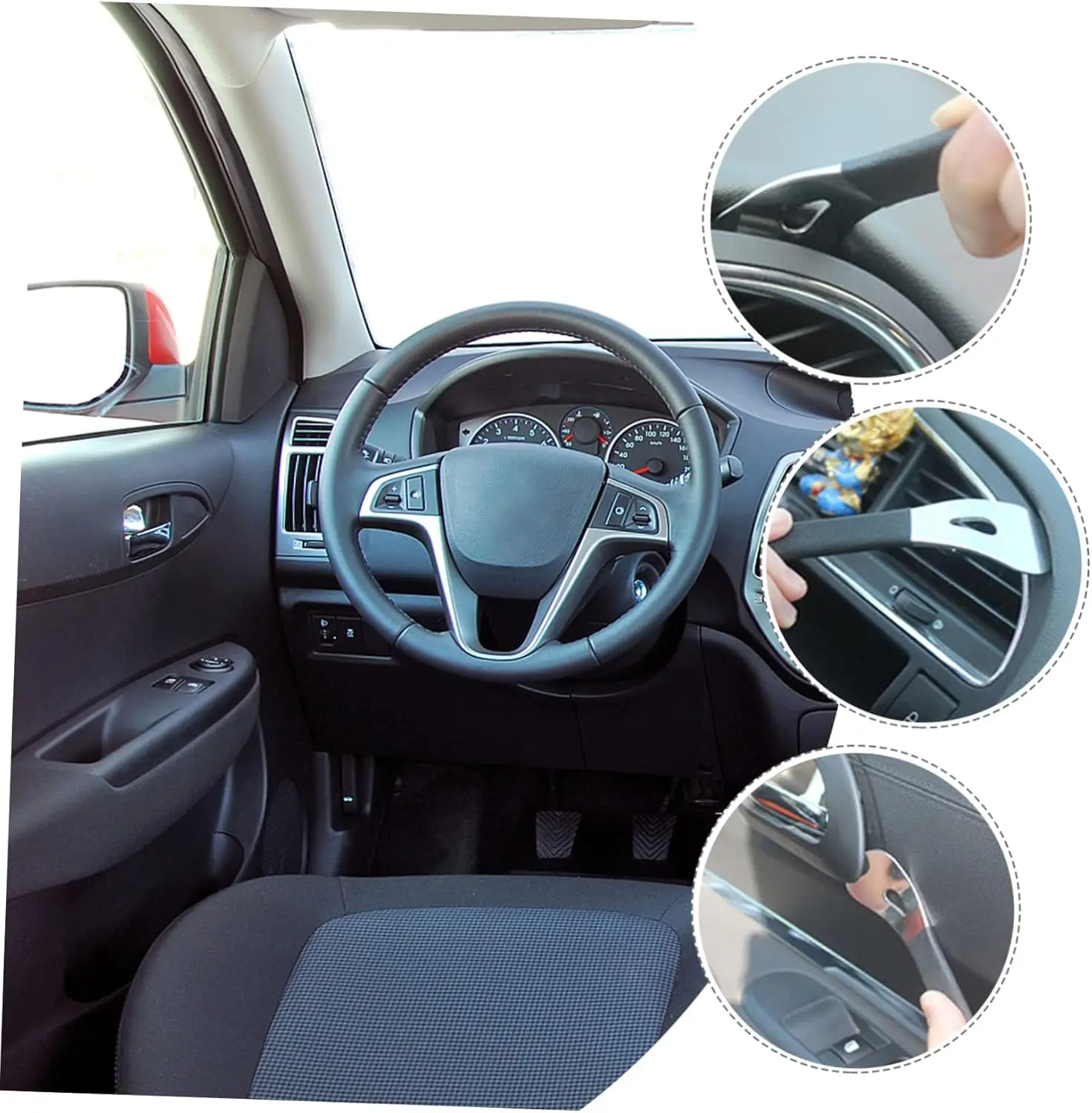 Metal Pry Bar Metal pry bar pry plate anti slip handle high hardness multifunctional removable nail door radio disassembly and assembly
